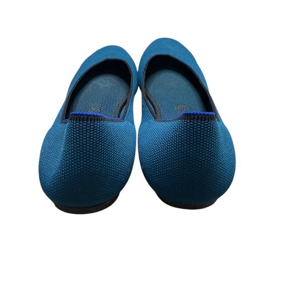 Rothy’s The Square Flat Pacific Blue Knit Shoes Size 10 Washable Eco Sustainable - Picture 3 of 8